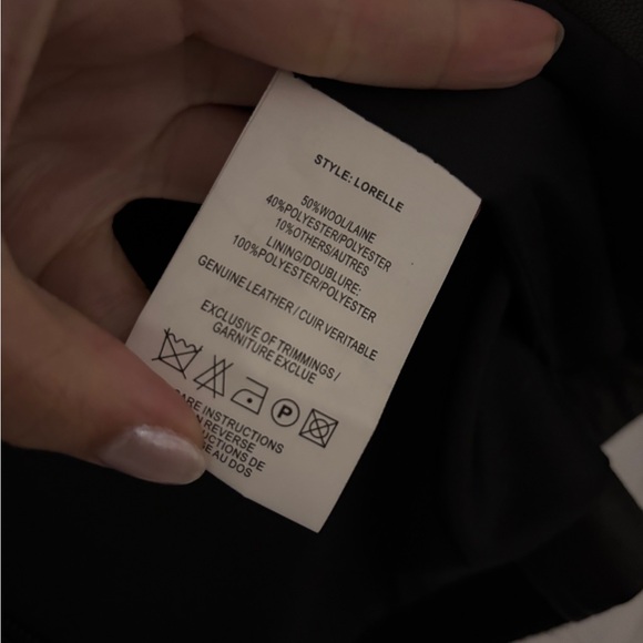 Danier Women's Black Leather Hooded Jacket - Picture 5 of 5